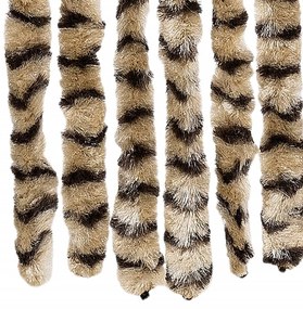 Cortina anti-insetos 90x220 cm chenille bege e castanho