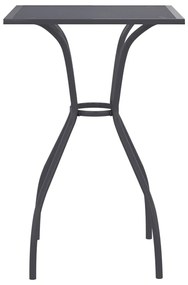 Mesa de jardim 50x50x72 cm malha de aço antracite