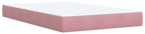 Cama boxspring com colchão 120x190 cm veludo rosa