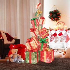 Conjunto de 3 peças de renas iluminadas para o Natal, conjunto familiar de renas com 255 estacas de luzes brancas quentes