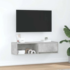 vidaXL Móvel de TV 100x31x25,5 cm derivados de madeira cinza cimento