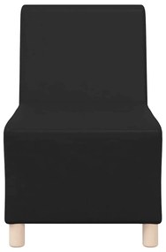Poltrona sem braços couro artificial 55 cm preto