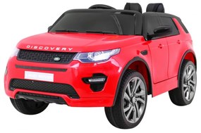 Carro elétrico para Crianças 12V Land Rover Discovery Rodas de EVA, Assento de couro Vermelho