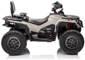 Moto 4 elétrica para crianças 12V Can Am Outlander 4×4 200W rodas Espuma EVA, assento couro Carga até 50Kg Cinzenta