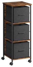 Armário de arquivo para escritório com 3 gavetas | VASAGLE | 38,5 x 37,5 x 98,5 cm | OFC058B01.