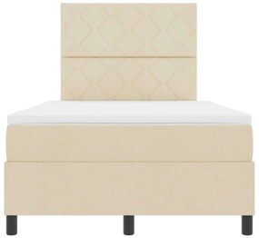 Cama Box com Colchão Creme 120x200 cm Tecido