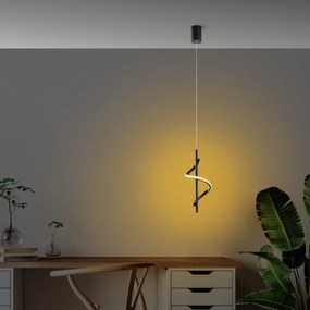 Candeeiro de Teto Likma – Preto – 16x50-100x16 cm