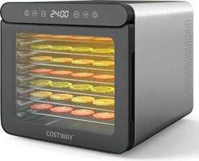 Desidratador de alimentos com temperatura ajustável de 30 ℃-75 ℃ 7 bandejas de aço inoxidável para carne, frutas