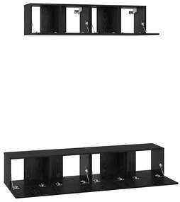 Gabinete de TV de Parede Outros com armazenamento com porta 4 pcs Carv