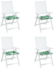 Almofadões p/ cadeira 4pcs 40x40x3cm tecido padrão folhas