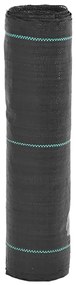 vidaXL Tela para ervas daninhas 0,5x25 m PP preto