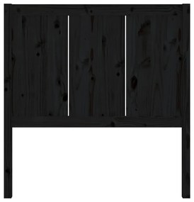 Cabeceira de cama 95,5x4x100 cm pinho maciço preto