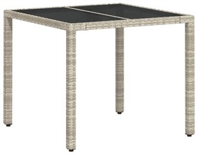 Conjunto de Jantar para Jardim 5 pcs Cinzento-claro
