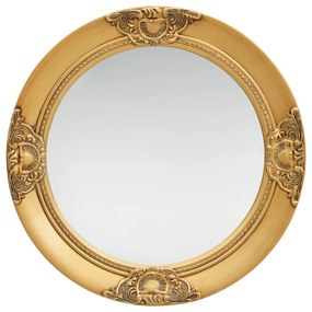 vidaXL Espelho de parede estilo barroco 50 cm dourado