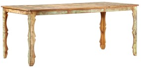 Mesa de jantar 180x90x76 cm madeira recuperada maciça