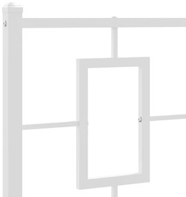 Cabeceira de cama 107 cm metal branco