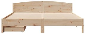 Cama sem colchão 180x200 cm madeira de pinho maciça
