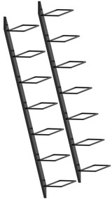 Garrafeiras de parede para 14 garrafas 2 pcs metal preto