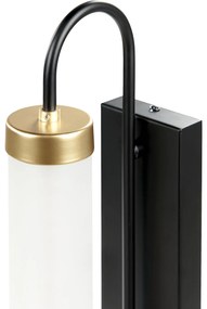 Candeeiro de parede LED em metal preto e dourado 43 cm HENRY Beliani