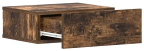 Mesa cabeceira suspensa 40x30x15cm derivados madeira cor fumado
