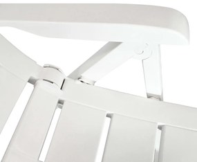 Conjunto de jantar de exterior 7 pcs plástico branco