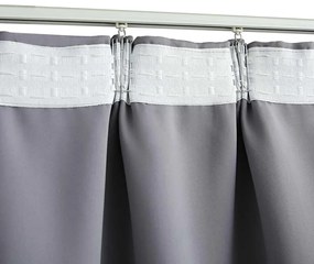 Cortinas blackout com ganchos 2 pcs 140x225 cm cinzento