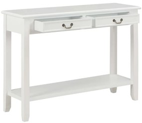 Mesa consola 110x35x80 cm madeira branco