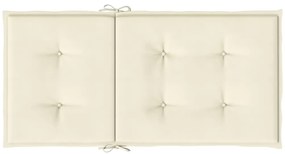 Almofadões lombares p/ cadeiras de jardim 4pcs oxford creme