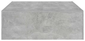 Mesa de centro 100x100x35 cm derivados madeira cinzento cimento