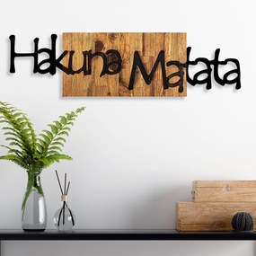 Acessório Decorativo de Parede Hakuna Matata 4 – Preto e Nogueira Clar