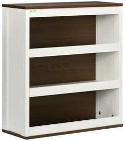 Kleankin Estante Casa Banho Parede 3 Prateleiras Design Moderno Móvel Suspenso Espaço Otimizado 50x20x56cm Branco Nogueira Elegante | Aosom Portugal