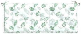 Almofadão p/ banco de jardim 120x50x7 cm tecido padrão folhas