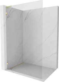 Mexen Lunar L parede de chuveiro Walk-in esquerda 100 x 200 cm, transparente 8 mm, dourada escovada - 830L-100-000-55-00-L