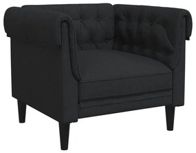 3 pcs conjunto de sofás tecido preto