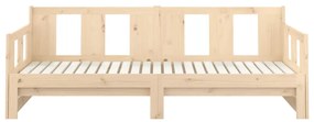 Sofá-cama de puxar pinho maciço 2x(90x190) cm