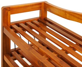 Sapateira em madeira de acácia com 3 prateleiras 85 x 26 x 62 cm Castanho