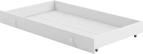Cama individual 140x70 com gaveta branca - colchão e estrado incluído