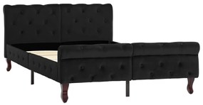 Estrutura de cama 120x200 cm veludo preto