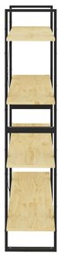 Estante com 4 prateleiras 100x30x140 cm pinho maciço castanho