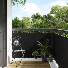 Tela de varanda 500x90 cm vime PE preto