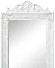 Espelho de pé estilo barroco 160x40 cm branco