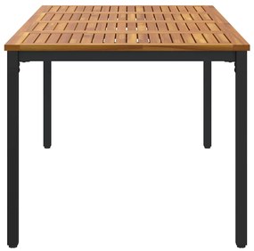 Mesa de Jardim 200 x 90 x 75 cm em Madeira de Acácia e Metal
