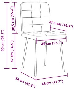 Cadeiras de jantar 4 pcs veludo cinzento-claro