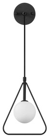 Candeeiro de Parede Geometri – Preto/Branco – 20 x 15 cm