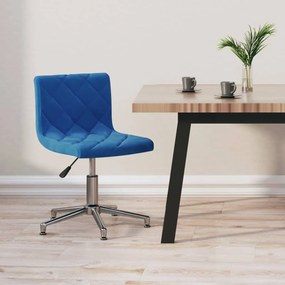 vidaXL Cadeira de escritório giratória veludo azul
