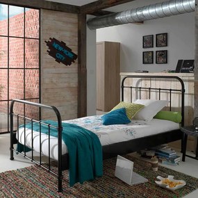 NEW YORK  BED 120x200CM BLACK BLACK