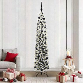 vidaXL Árvore de Natal Artificial Verde 210 cm PVC e Aço e Plástico