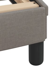 Cama sem colchão 140x200 cm tecido castanho-acinzentado