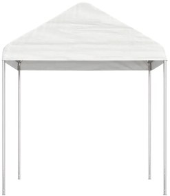 Gazebo com telhado 6,69x2,28x2,69 m polietileno branco