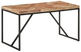 Mesa de jantar 140x70x76 cm madeira acácia maciça e mangueira